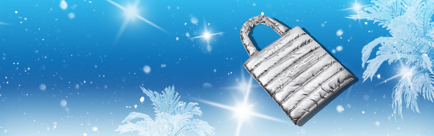 MAC SILVER PUFFER TOTE BAG GWP PROMO