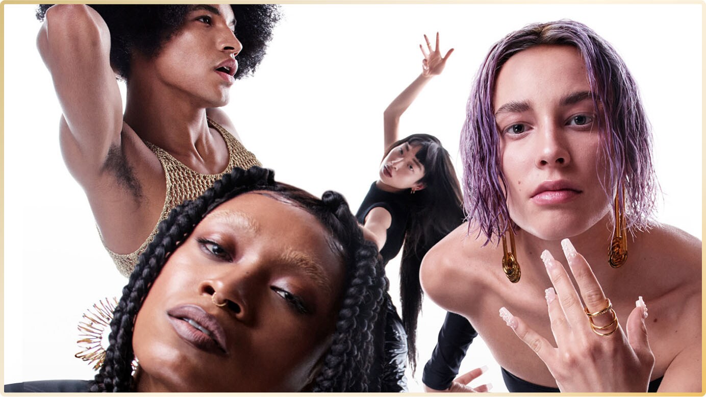 MAC Foundation Guide image of four models.